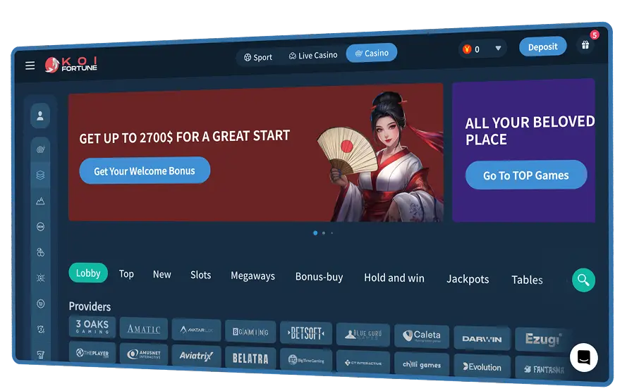 KoiFortune Live dealer casino